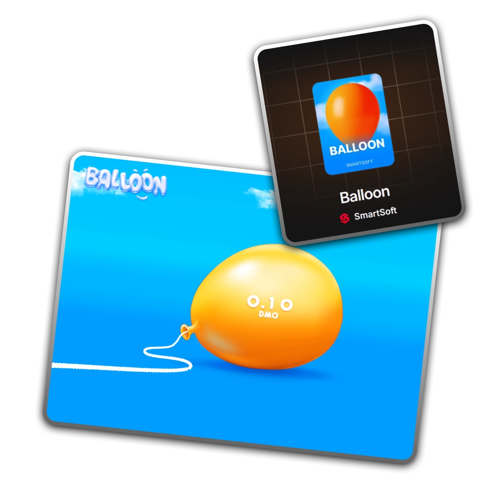 Disfruta de la colorida e intuitiva interfaz del juego Balloon en la plataforma 1win.