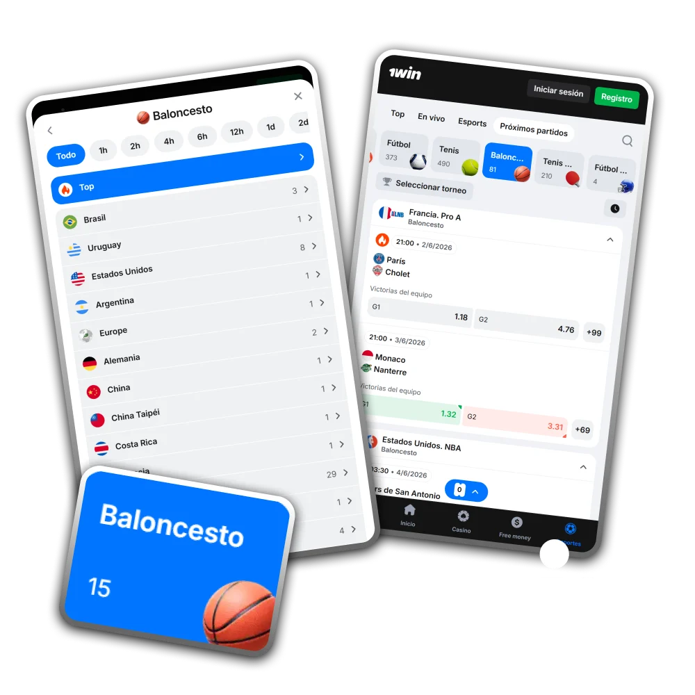 Disfruta de la mejor cobertura de eventos de baloncesto en la moderna plataforma 1win.