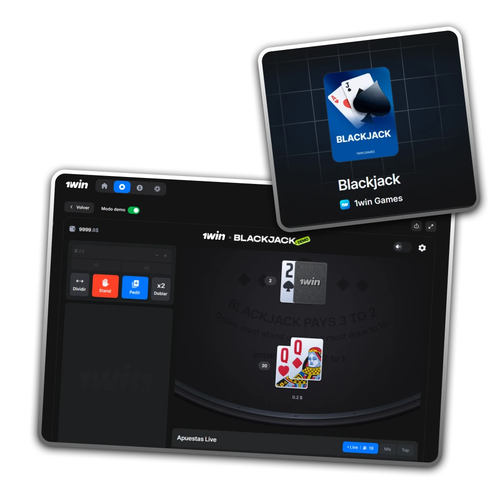 Explora la emocionante sección de juegos de mesa y disfruta del Blackjack en casino 1win.