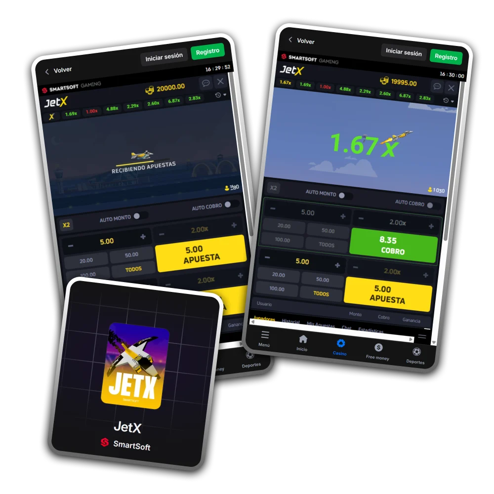 Siente la adrenalina del juego rápido JetX en la moderna e intuitiva interfaz de 1win.