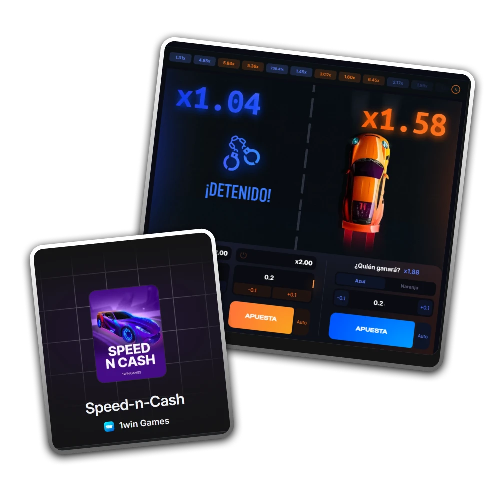 Disfruta del dinámico diseño y la emocionante interfaz de Speed-n-Cash en el casino 1win.