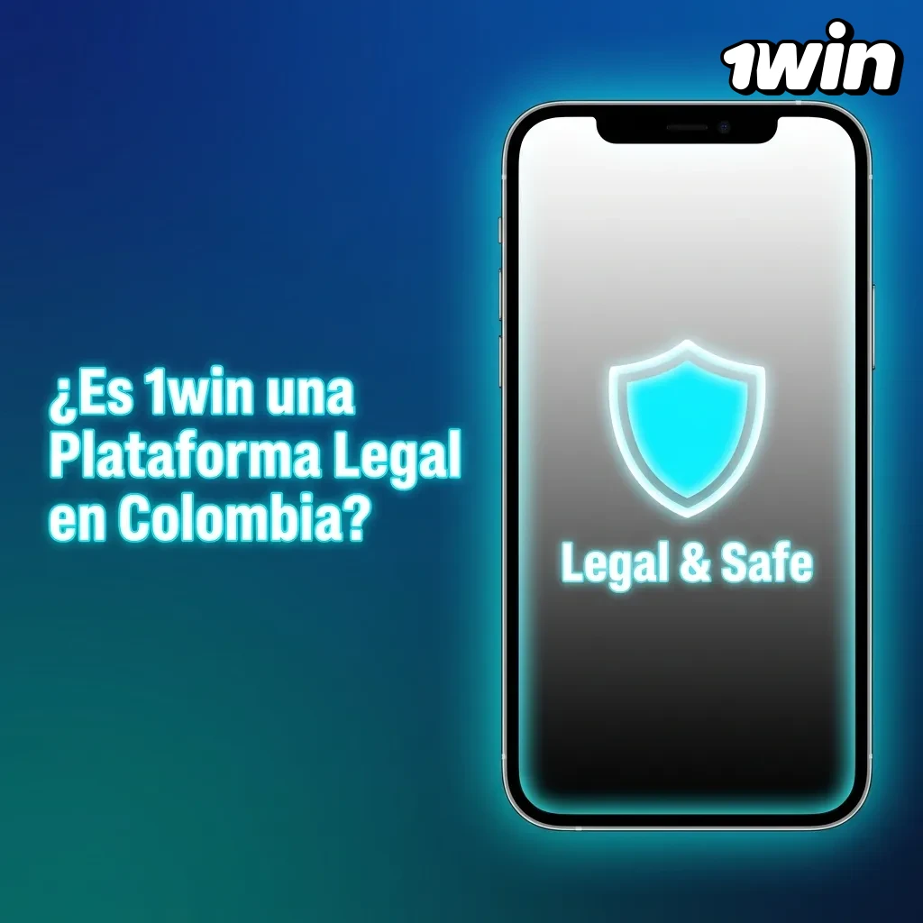 1win platform interface showing Curaçao license badge and Colombian legal compliance information