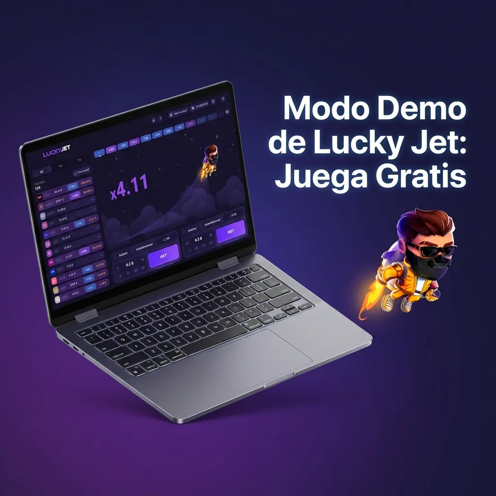 Lucky Jet demo mode interface showing virtual credits and practice gameplay without real money risk