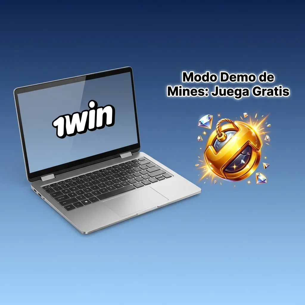 Interfaz del juego Mines en modo demo mostrando créditos virtuales y opciones de configuración de minas