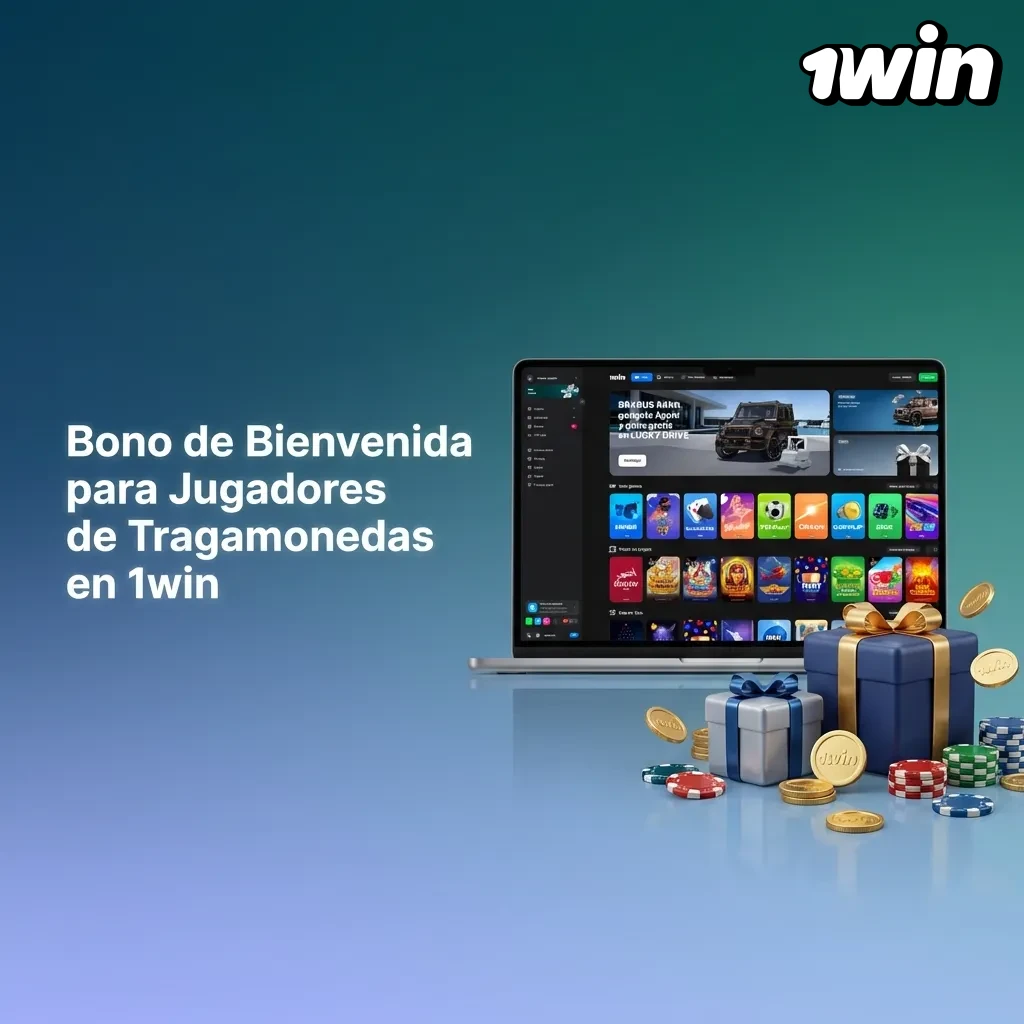 1win casino welcome bonus offer showing 500% match up to 8,000,000 COP for new slot players