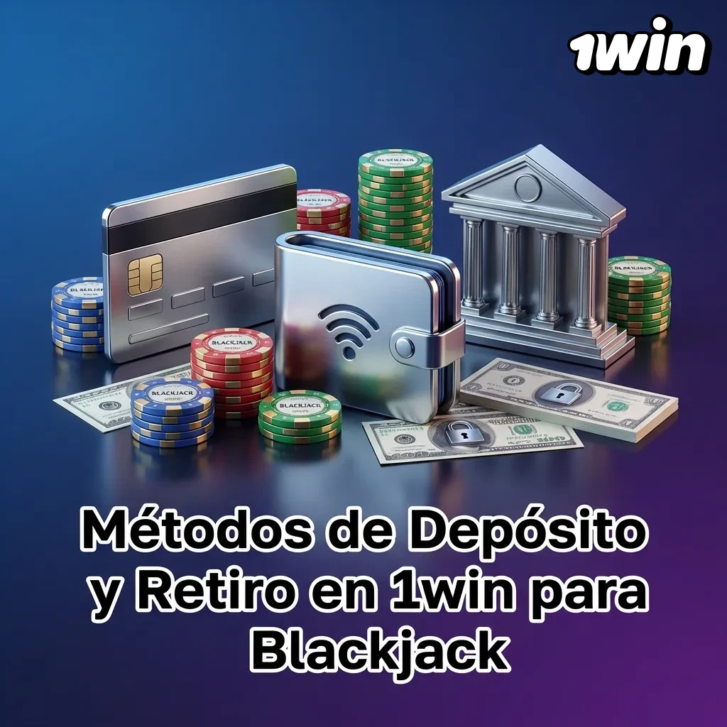 1win payment methods interface showing deposit and withdrawal options for blackjack players in Colombia