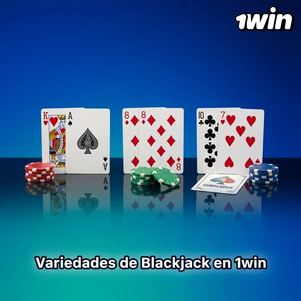 Multiple blackjack game variants displayed on 1win platform including classic, European, multihand, VIP and live dealer options