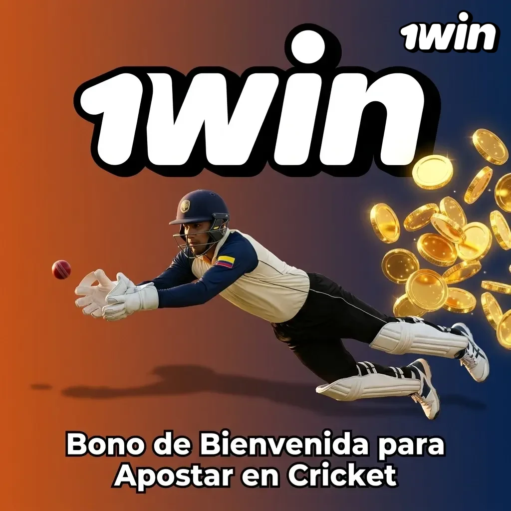 Bono de bienvenida 500% en 1win hasta 8.000.000 COP para apuestas en cricket IPL y T20