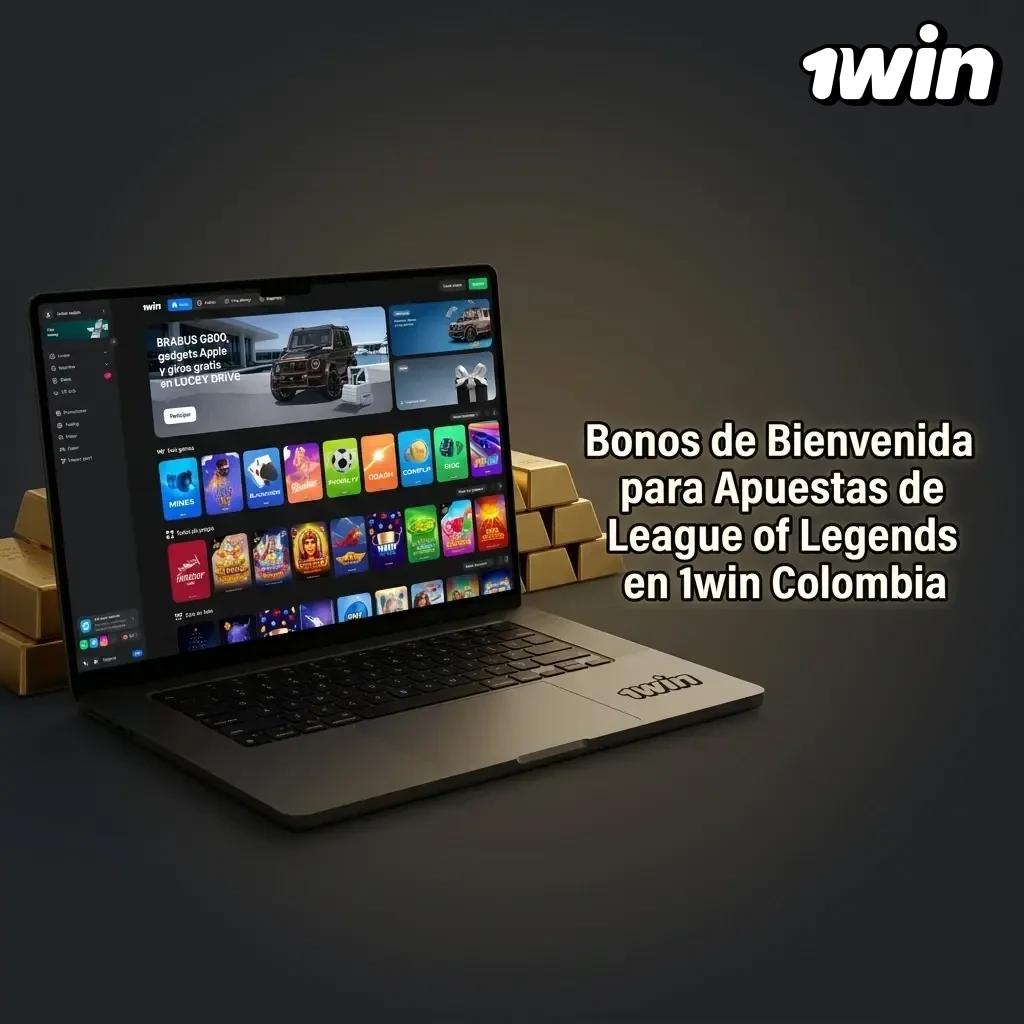 Bono de bienvenida 500% hasta 8.000.000 COP en 1win Colombia para apuestas de League of Legends