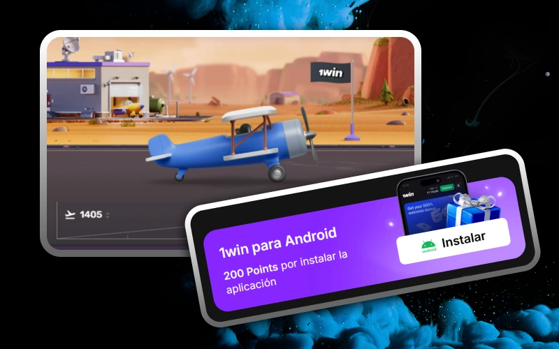 Instala la app oficial de 1win para jugar a Aviatrix desde cualquier dispositivo móvil.