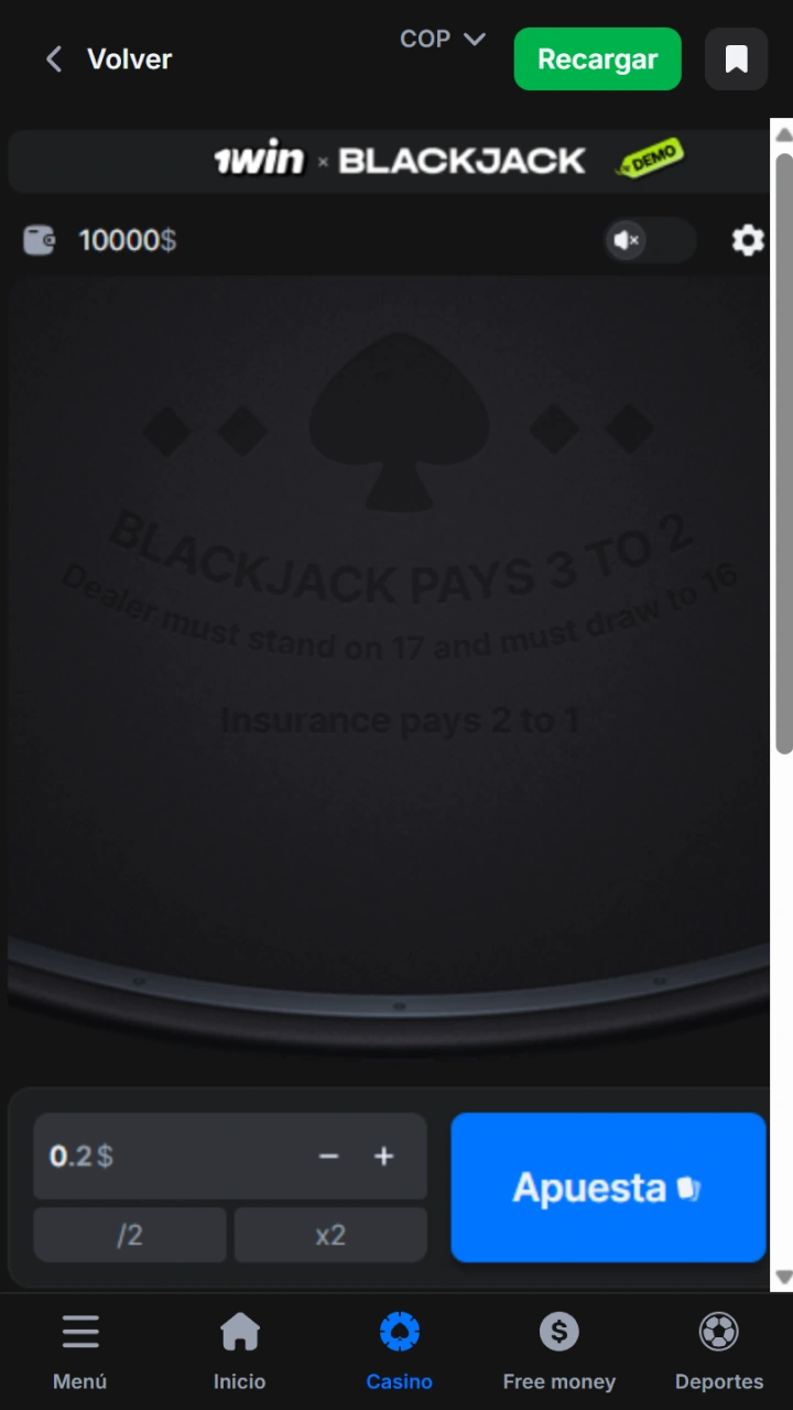Coloca tu apuesta de forma cómoda y gana grandes premios jugando Blackjack en 1win.