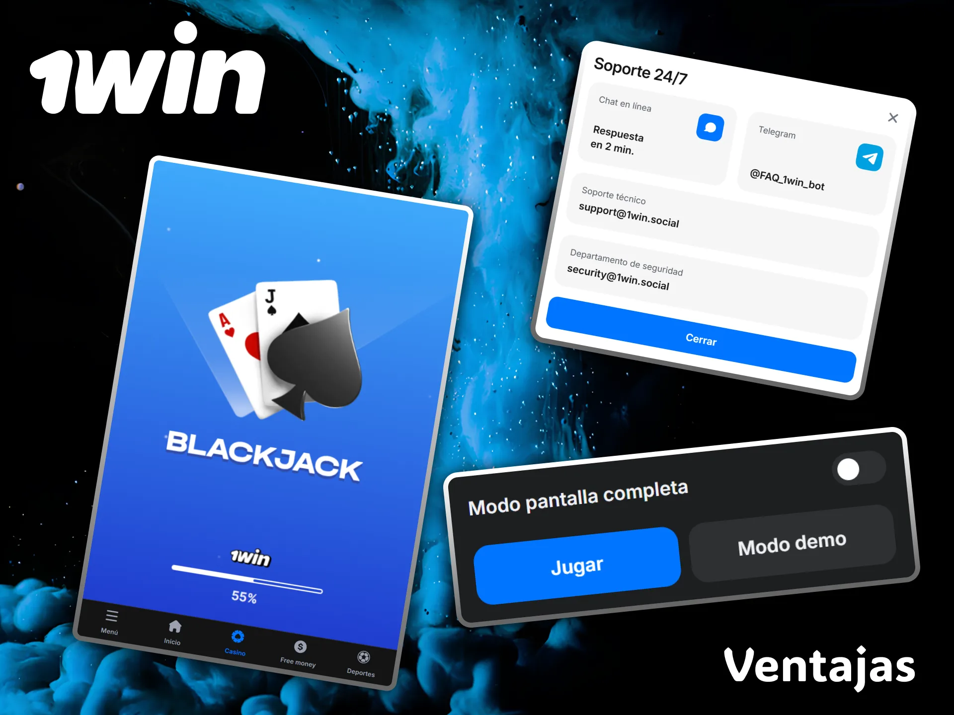 Descubre las grandes ventajas de jugar al Blackjack con soporte premium en casino 1win.