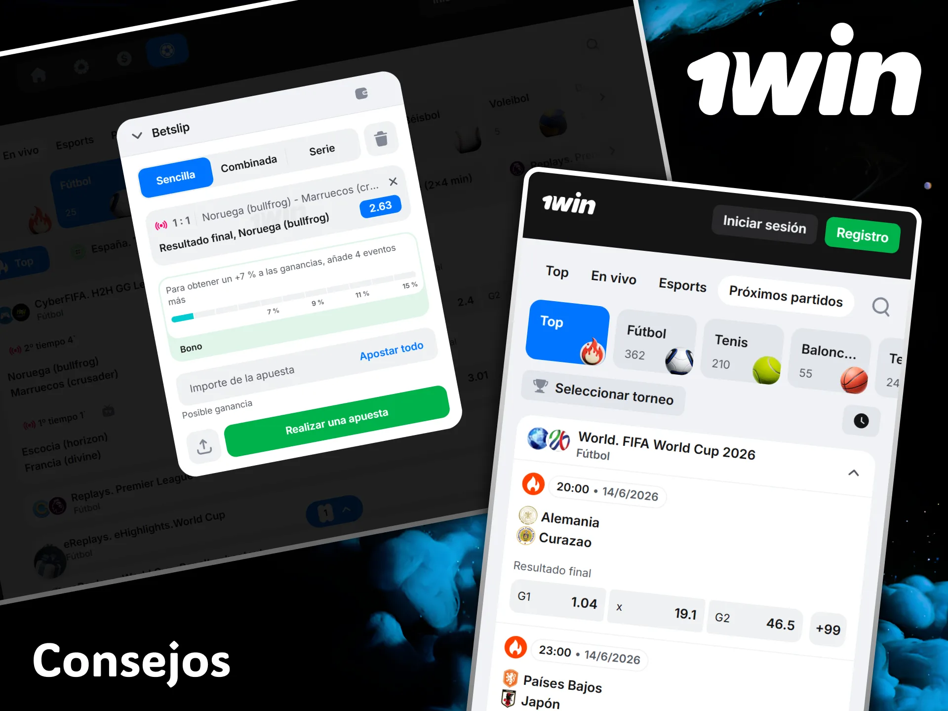 Encuentra los mejores consejos y cuotas de fútbol dentro de la casa de apuestas 1win.