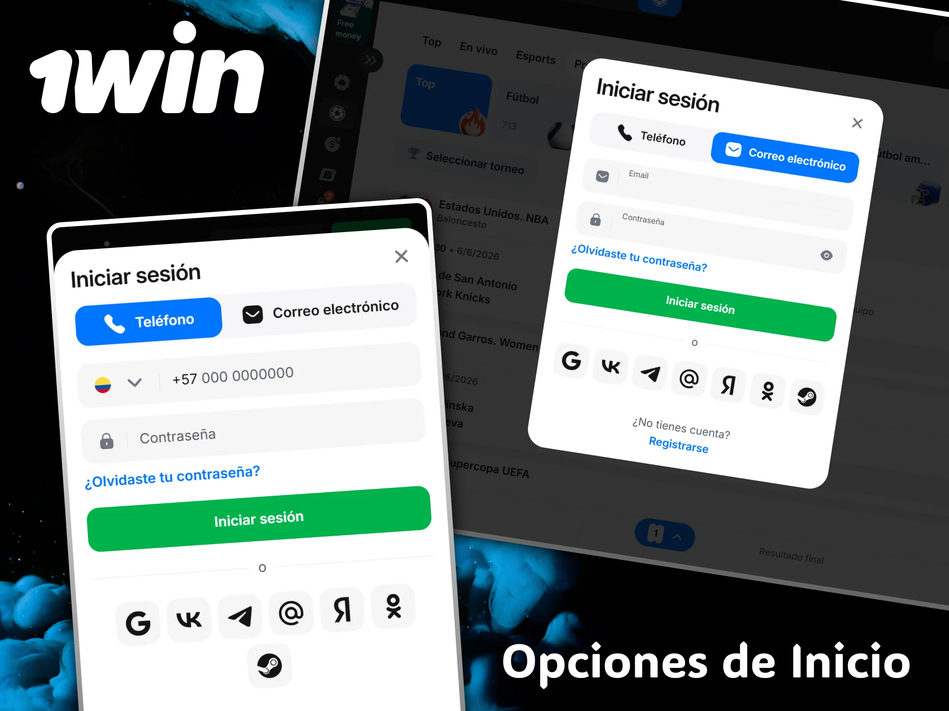 El casino 1win ofrece múltiples y cómodas opciones de inicio para mayor comodidad del usuario.