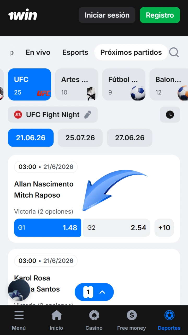 Selecciona el mercado de MMA ideal para ganar con los mejores combates en 1win.