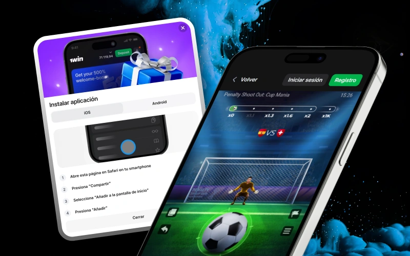 Disfruta del emocionante juego Penalty Shoot-out desde cualquier dispositivo gracias al acceso multiplataforma de 1win.