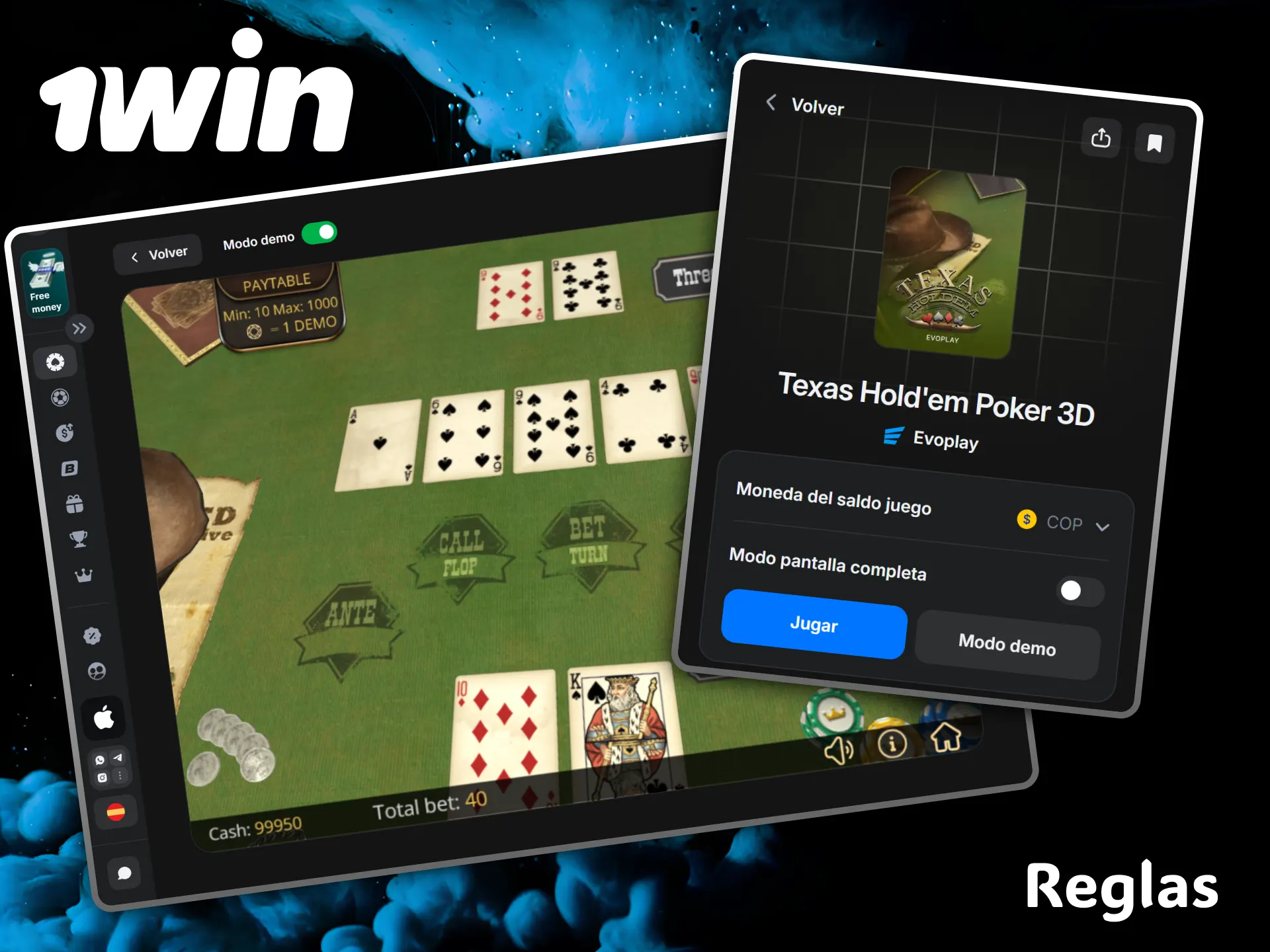Aprende las reglas claras del Poker para empezar a ganar premios en casino 1win.