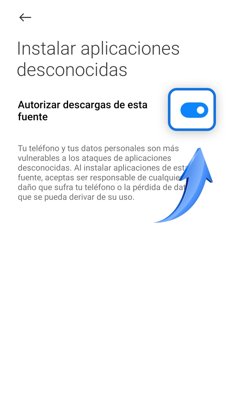 Permite las descargas en tu dispositivo para instalar la app de 1win y jugar Rocket X.